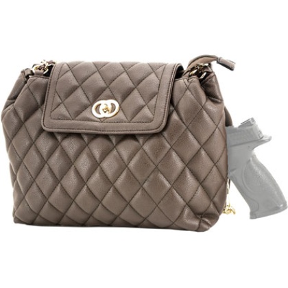 CAMELEON COCO CONCEALED CARRY PURSE-QUILTED STYLE BAG BROWN