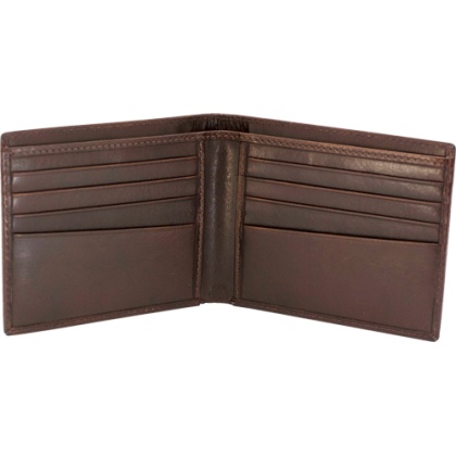 CAMELEON S&W MEN\'S BI-FOLD WALLET BROWN