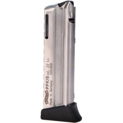 WALTHER MAGAZINE PPK/S 22LR 10RD NICKEL PLATED STEEL