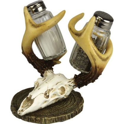 RIVERS EDGE EURO DEER SALT & PEPPER SHAKERS