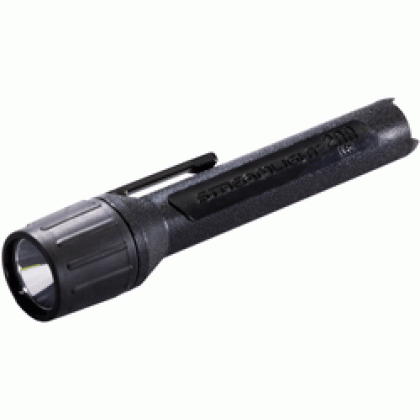 STREAMLIGHT PRO-POLYMER 2AA WHITE LED W/BATTERIES BLACK