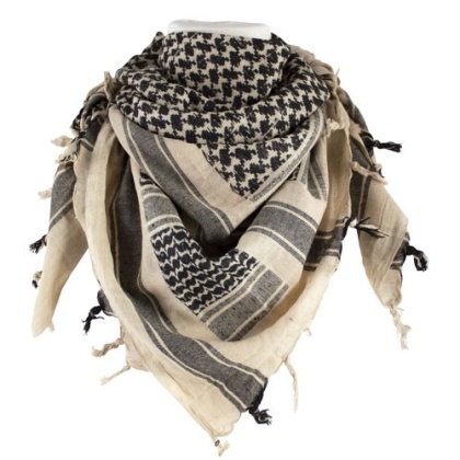 RED ROCK SHEMAGH HEAD WRAP KHAKI/BLACK