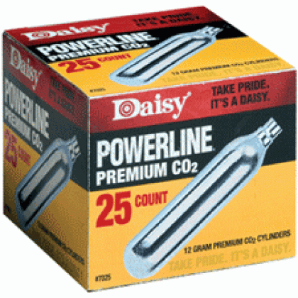 DAISY CO2 CARTRIDGES 12-GRAMS 25-PACK