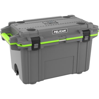 PELICAN COOLER IM 70 QUART ELITE DARK GRAY/GREEN TRIM