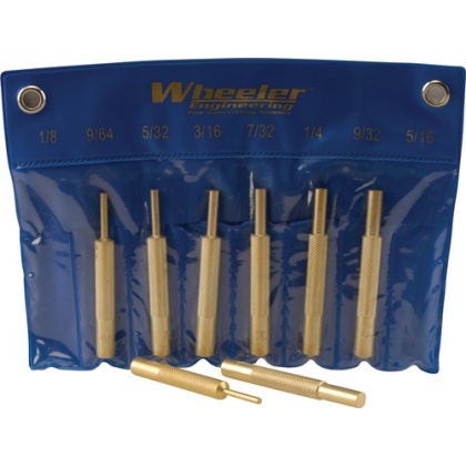 WHEELER 8-PC BRASS PUNCH SET W/STORAGE POUCH