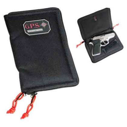 GPS PISTOL SLEEVE MEDIUM LOCKABLE ZIPPER BLACK NYLON