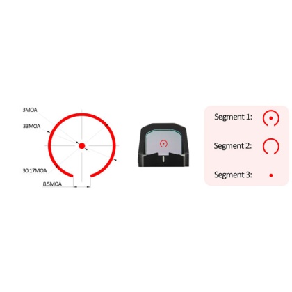 MEPROLIGHT MPO-F OPTIC RED DOT 3/33MOA BULLSEYE RMR