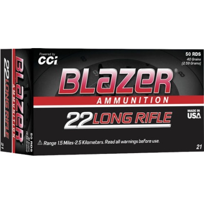 CCI BLAZER 22LR 40GR LEAD-RN 1200FPS 50RD 100BX/CS