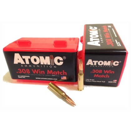 ATOMIC 308 WIN 168GR MATCH BTHP 50RD 10BX/CS