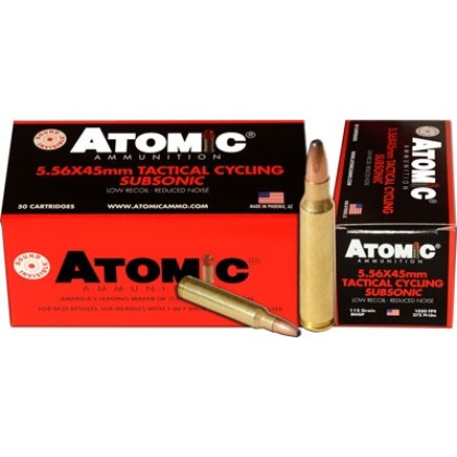 ATOMIC 5.56X45 112GR SUBSONIC RNSP 50RD 10BX/CS