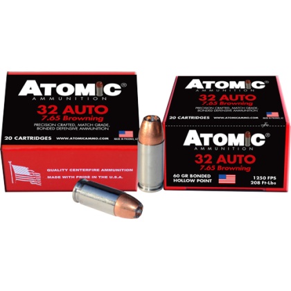 ATOMIC 32 ACP +P 60GR JHP 20RD 10BX/CS