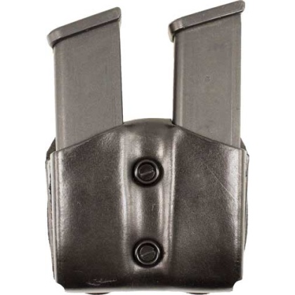 DESANTIS DOUBLE MAG POUCH OWB LEATHER SIG P365 BLACK