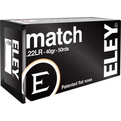 ELEY MATCH 22LR 40GR EPS 50RD 100BX/CS