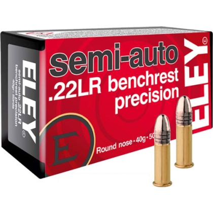 ELEY PRECISION 22LR 40GR SEMI AUTO BENCHREST 50RD 100BX/CS