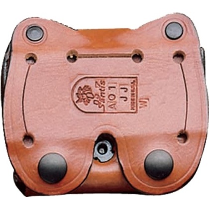 DESANTIS DOUBLE MAG POUCH OWB LEATHER FITS GLOCK 43 TAN