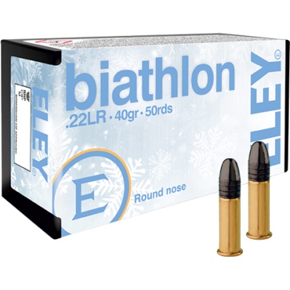 ELEY BIATHLON CLUB 22LR 40GR RN 50RD 100BX/CS