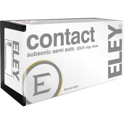 ELEY CONTACT SUBSONIC 22LR 42GR RN 50RD 100BX/CS