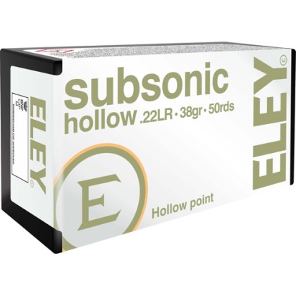 ELEY SUBSONIC 22LR 38GR HP 50RD 100BX/CS