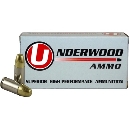 UNDERWOOD 9MM LUGER +P+ 147GR FMJ 50RD 10BX/CS