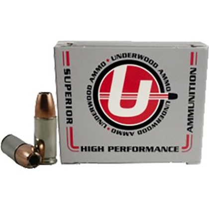 UNDERWOOD 9MM LUGER +P+ 124GR BONDED JHP 20RD 10BX/CS