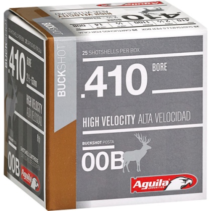 AGUILA SHOTSHELL 410 00 BUCK 25RD 20BX/CS