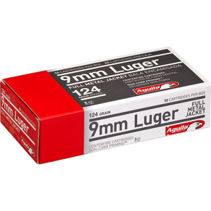 AGUILA 9MM LUGER 124GR FMJ-RN 50RD 20BX/CS