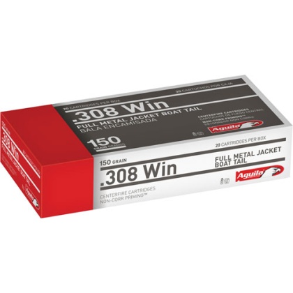 AGUILA 308 WIN 150GR FMJ-BT 20RD 25BX/CS