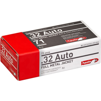 AGUILA 32 ACP 71GR FMJ-RN 50RD 20BX/CS