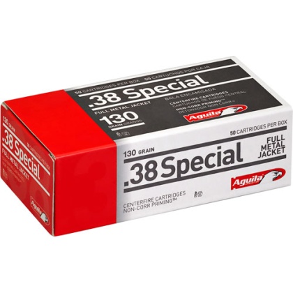 AGUILA 38 SPECIAL 130GR FMJ-RN 50RD 20BX/CS