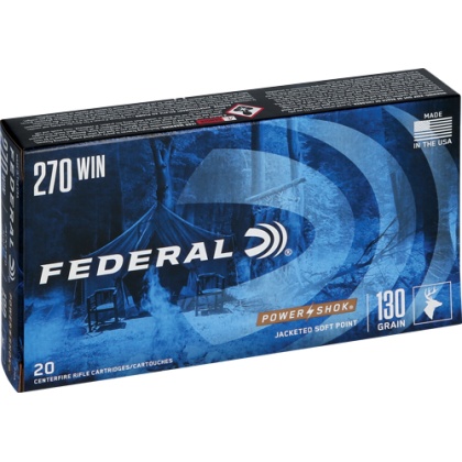 FEDERAL POWER-SHOK 270 WIN 130GR SP 20RD 10BX/CS