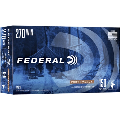 FEDERAL POWER-SHOK 270 WIN 150GR SP 20RD 10BX/CS