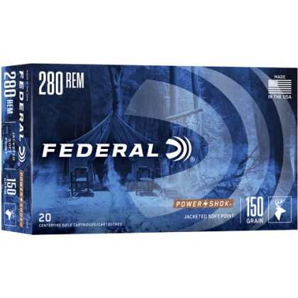 FEDERAL POWER-SHOK 280 REM 150GR SP 20RD 10BX/CS