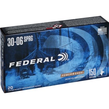 FEDERAL POWER-SHOK 30-06 150GR SP 20RD 10BX/CS