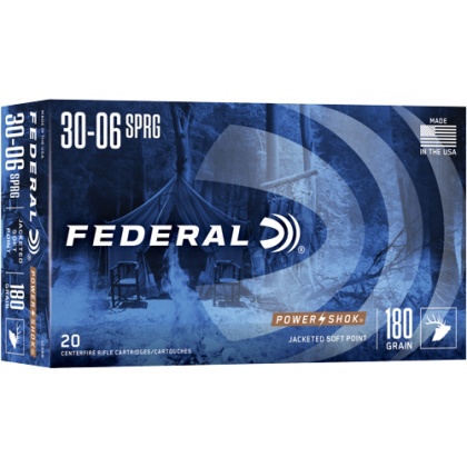 FEDERAL POWER-SHOK 30-06 180GR SP 20RD 10BX/CS