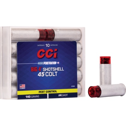 CCI SHOTSHELL 45 LC 150GR #4 SHOT 10RD 20BX/CS