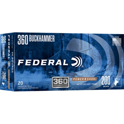 FEDERAL POWER-SHOK 360 BUCKHAMMER 200G SP 20RD 10BX/C