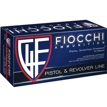 FIOCCHI 357 MAG 125GR JHP 50RD 20BX/CS