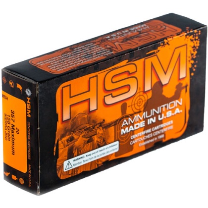 HSM 357 MAXIMUM 158GR JHP 20RD 25BX/CS