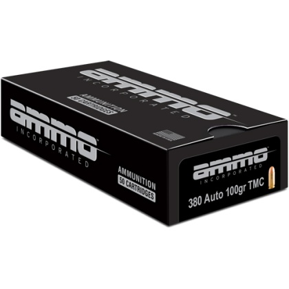 AMMO INC 380 ACP 100GR TMC 50RD 20BX/CS