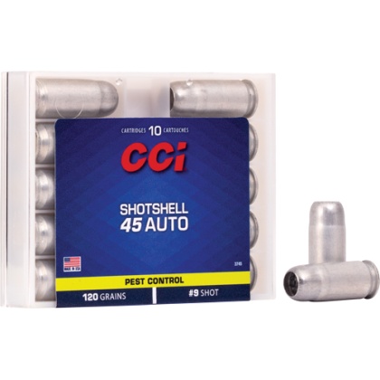 CCI SHOTSHELL 45 ACP 120GR #9 SHOT 10RD 20BX/CS