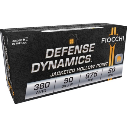 FIOCCHI 380 ACP 90GR JHP 50RD 20BX/CS