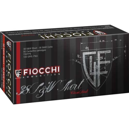 FIOCCHI 38 S&W SHORT 145GR FMJ 50RD 20BX/CS