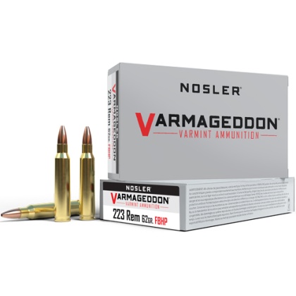 NOSLER VARMAGEDDON 223 REM 62GR HPFB 20RD 20BX/CS