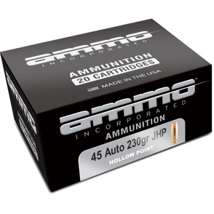 AMMO INC 45 ACP 230GR JHP 20RD 10BX/CS