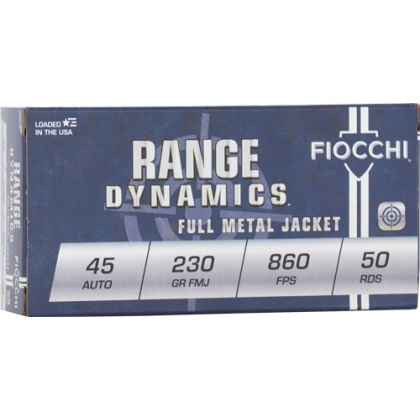 FIOCCHI 45 ACP 230GR FMJ 50RD 10BX/CS