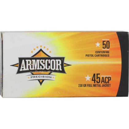 ARMSCOR 45 ACP 230GR FMJ 50RD 20BX/CS