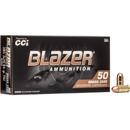 CCI BLAZER BRASS 380 ACP 95GR FMJ 50RD 20BX/CS