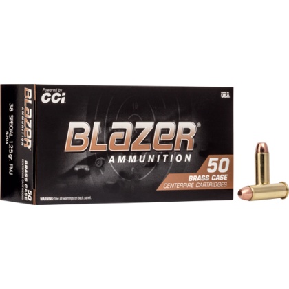 CCI BLAZER BRASS 38 SPECIAL 125GR FMJ 50RD 20BX/CS