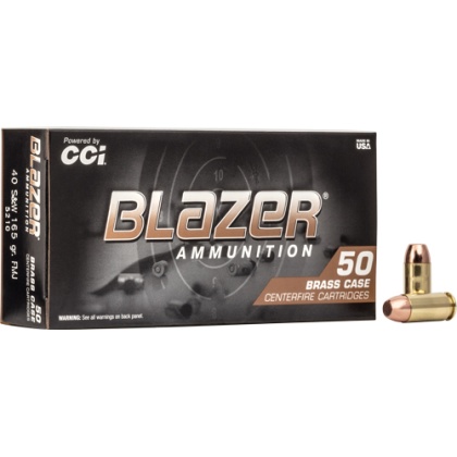 CCI BLAZER BRASS 40 SW 165GR FMJ 50RD 20BX/CS