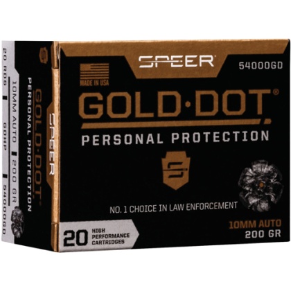 SPEER GOLD DOT 10MM 200GR GDHP 20RD 10BX/CS